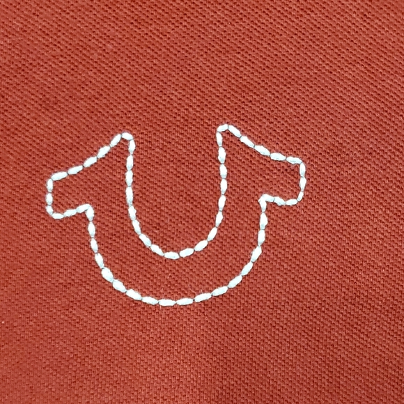 True Religion Crimson Polo with White Details - Picture 4 of 9